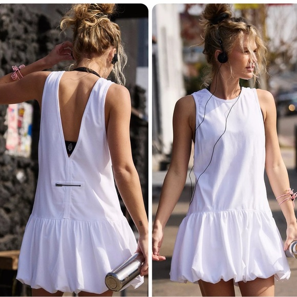 free people movement Dresses & Skirts - NWT Free People Movement Hot Shot Bubble Set in white women's small relaxed fit